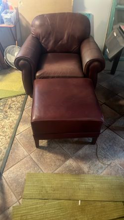 Chair And Ottoman Leather