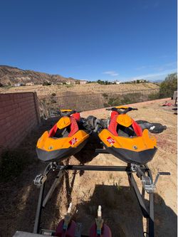 Two Sea-Doo Spark Jet Skis with Trailer