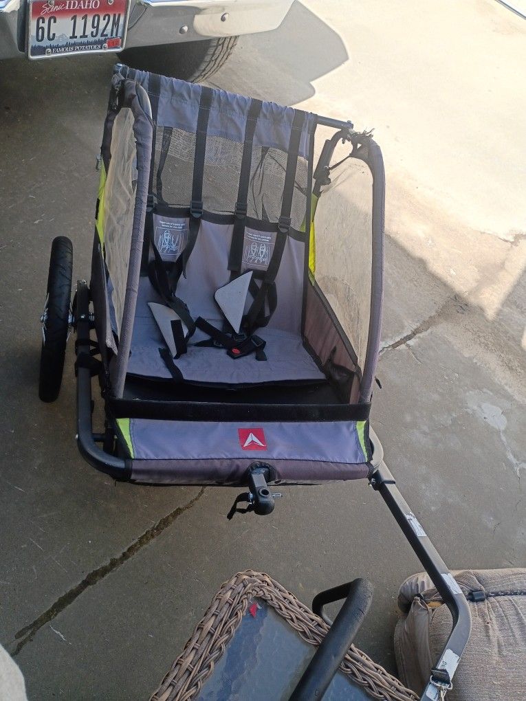 Allen Sports Deluxe 2-Child Bicycle Trailer and Stroller