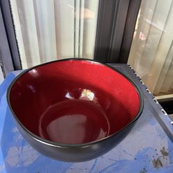  Mixing Bowl- Black/ Red Ceramic and One Glass Bowl- Dishwasher and microwave safe. Great for snacks or just looking pretty!