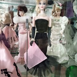 Porcelain Barbie Dolls Out Of Boxes Perfect And Shelf They Start At 100 All The Way Up To The Ballerina Porcelains Are 250