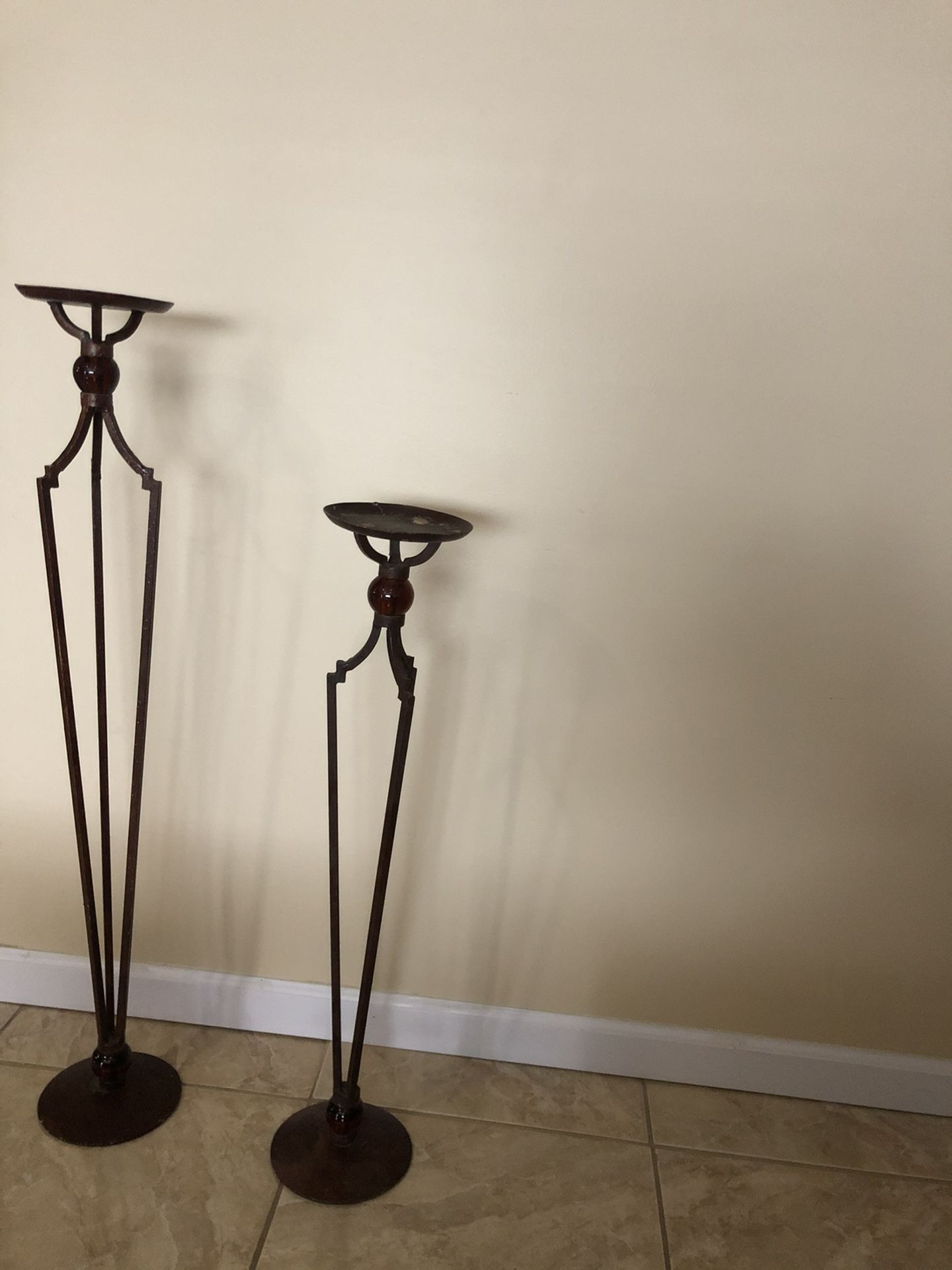 Fireplace candle holders