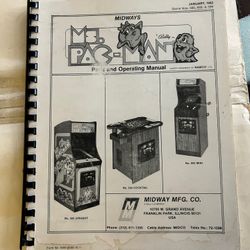 Ms Pac-Man Arcade Service Operations Manual 