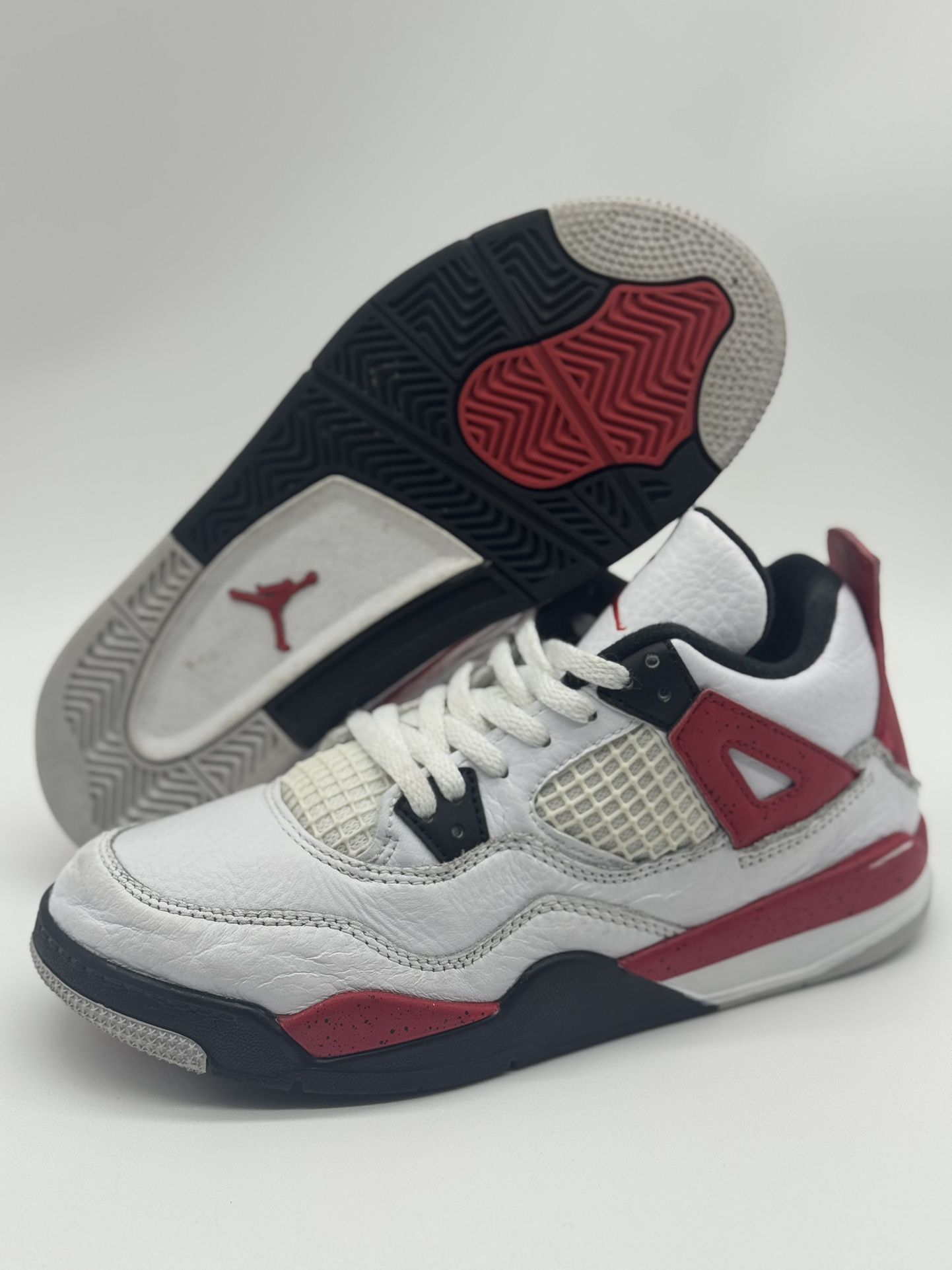 Nike Air Jordan Retro 4 Red Cement BQ7669-161 PS Youth Size 3 (3Y)