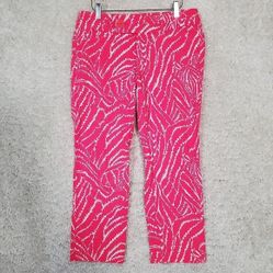 Lilly Pulitzer Women Capri Pants Size 6 Cotton Stretch Pink Preppy Beachy
