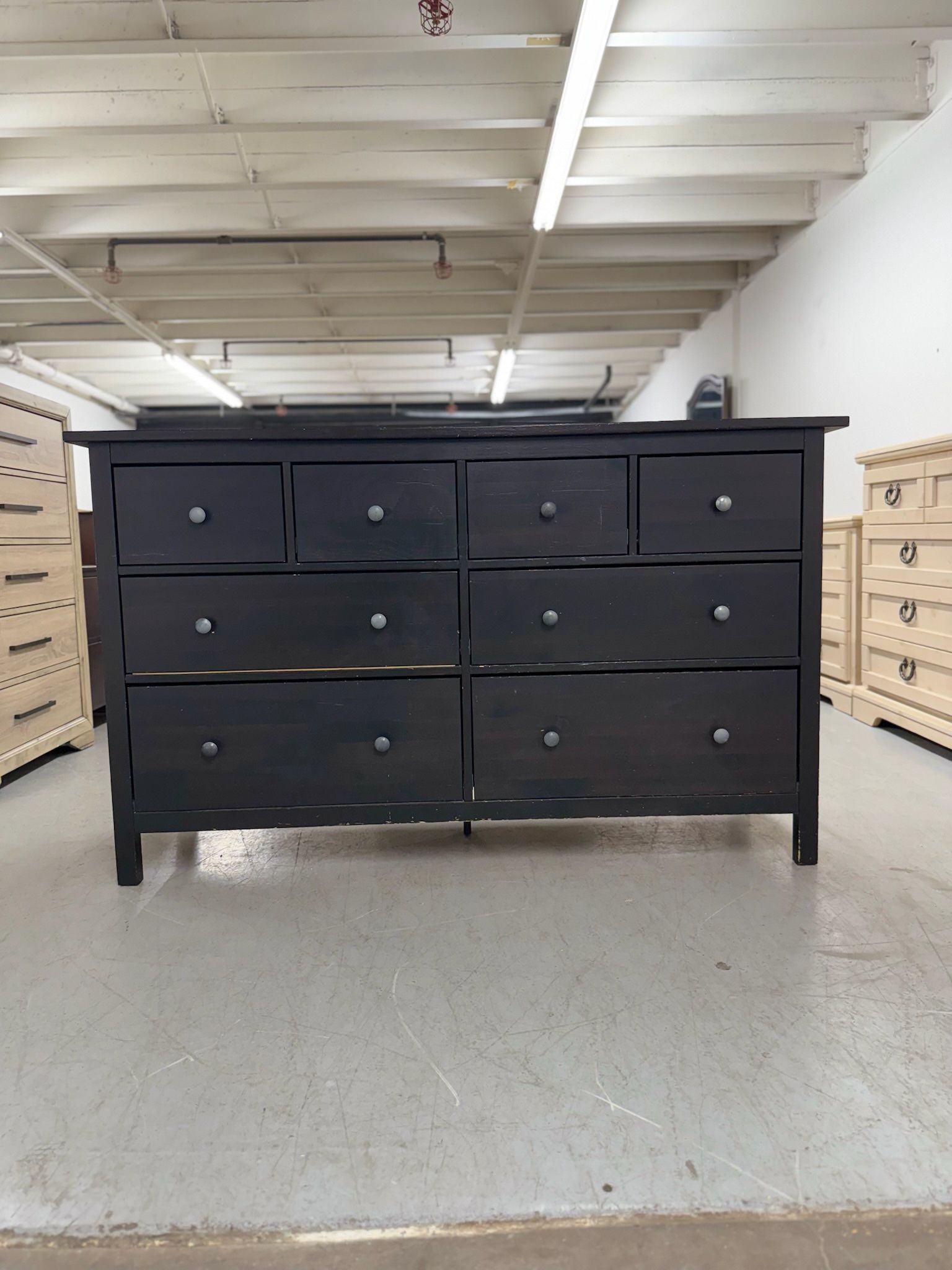 Black IKEA Hemnes 8 Drawer Dresser - Tons Of Storage