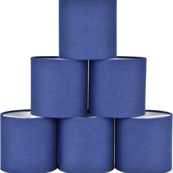 set of 6 Clip-on Chandelier Fabric Lamp Shades
