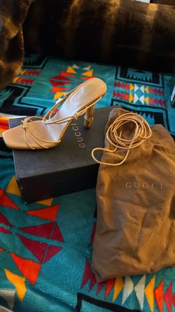 Authentic Gucci heels with lace up strap optional