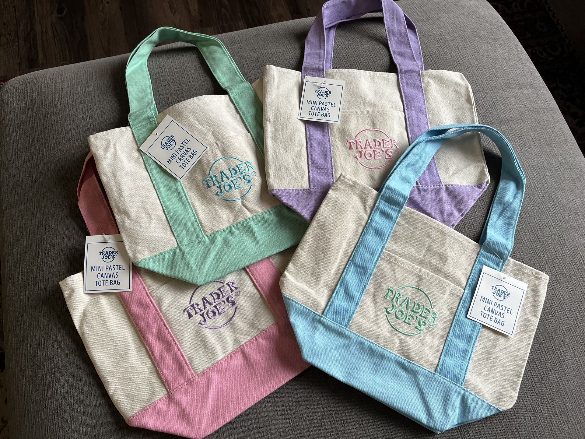 Trader Joe’s Mini PASTEL Canvas Bags