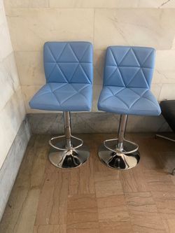 2 Bar Stool PU Leather Adjustable Swivel $10
