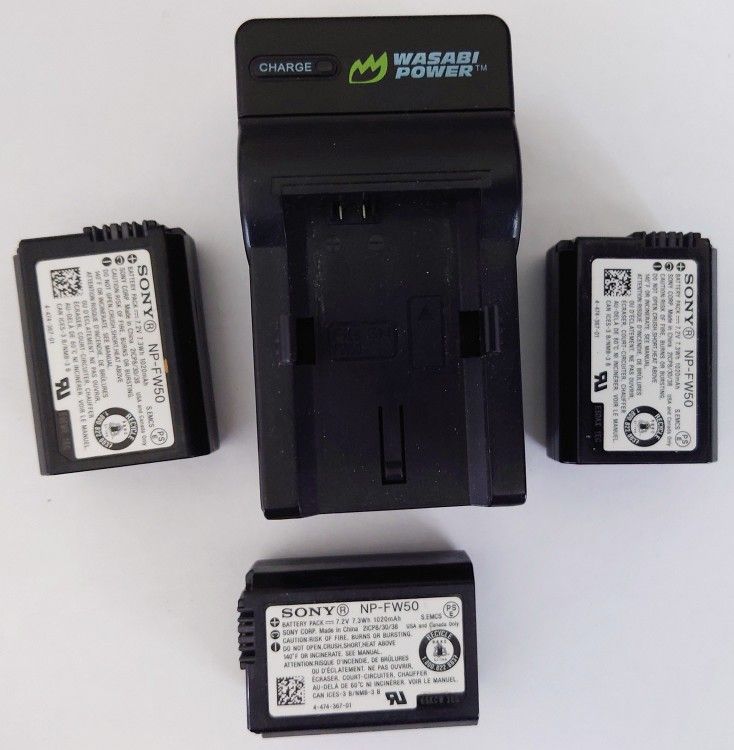 Sony NP-FW50 Lithium-Ion Rechargeable Batteries