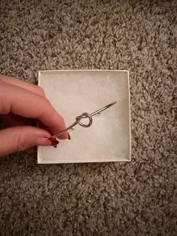Silver Knot Bangle Bracelet