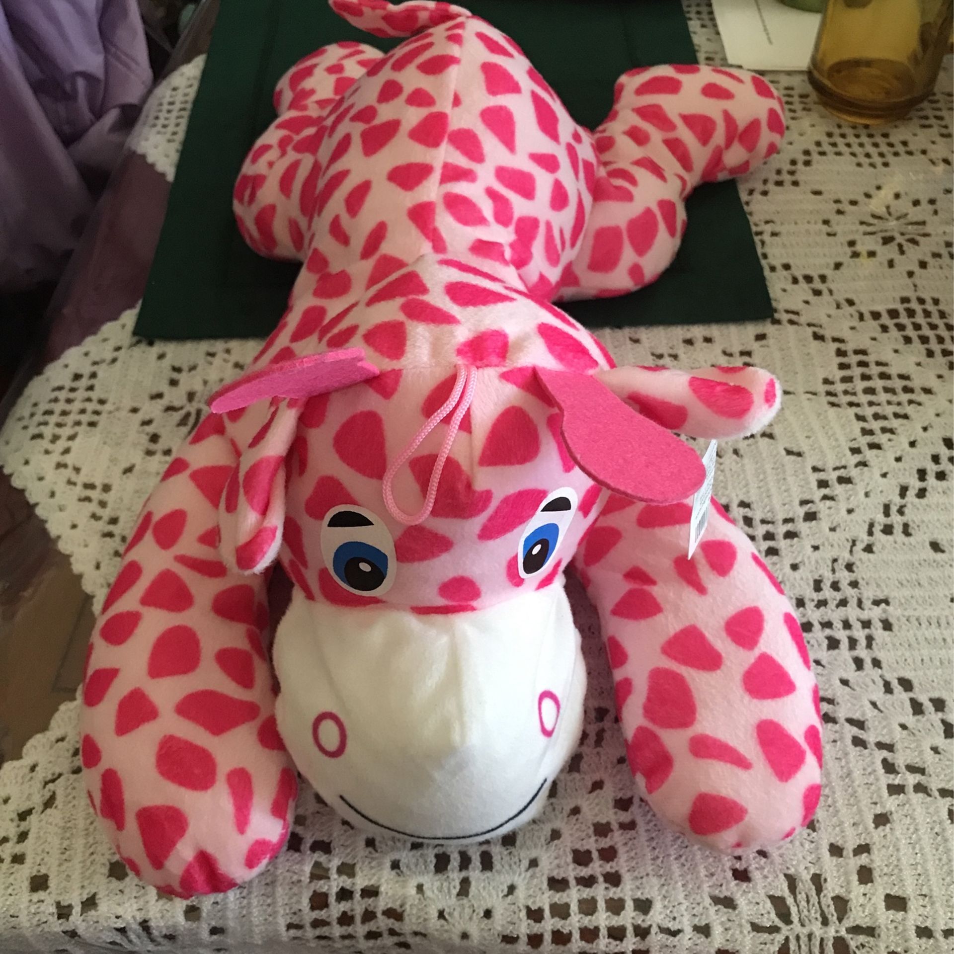 New With Tags Pink Giraffe And Gray Cat With Bunny Ears