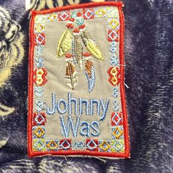 Johnny Was Floral Plush Fleece Bag