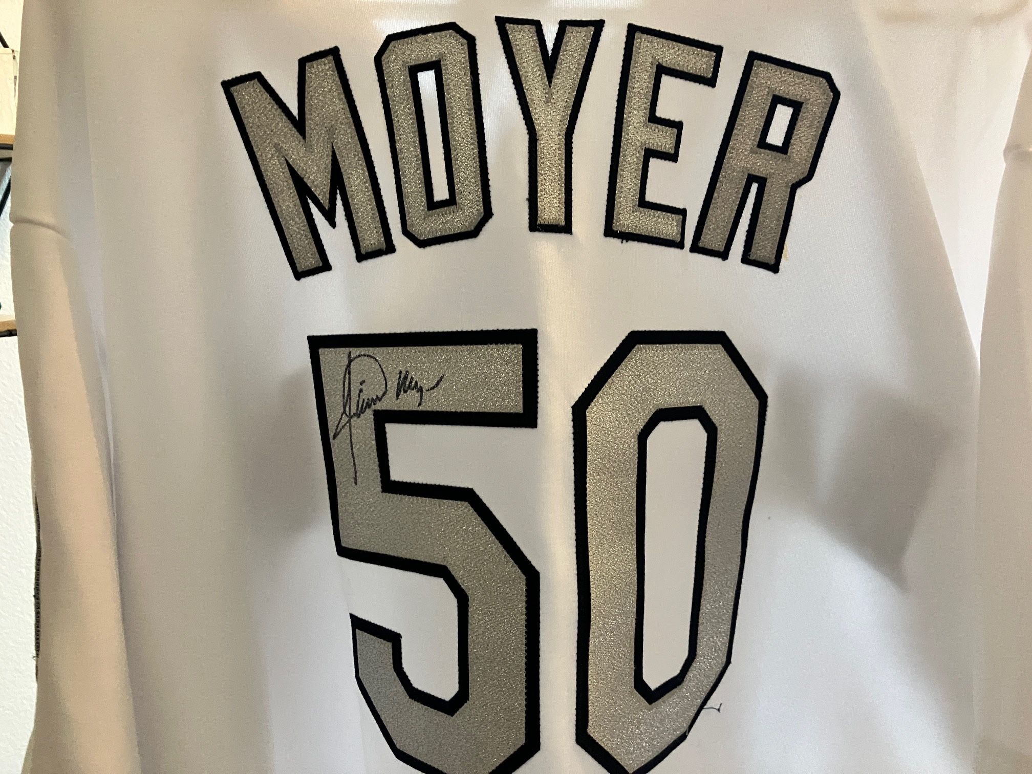 Jamie Moyer Signed With Papers Hall Of Fame Jersey RARE!