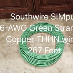 Southwire SIMpull 6-AWG Green Stranded Copper THHN wire - 267 Feet