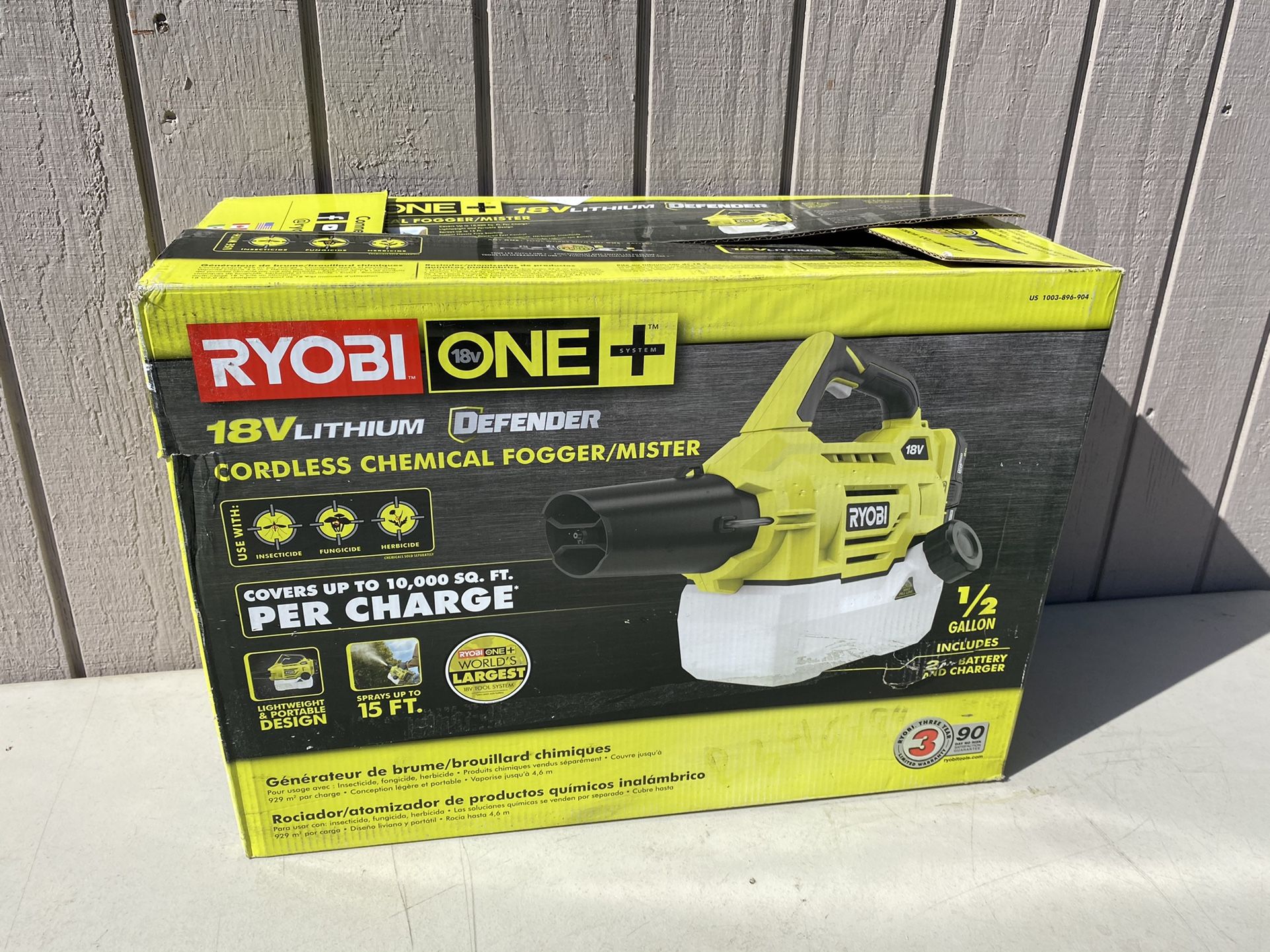 New! Ryobi ONE+ 18 Volt Lithium Ion Cordless Fogger/Mister with