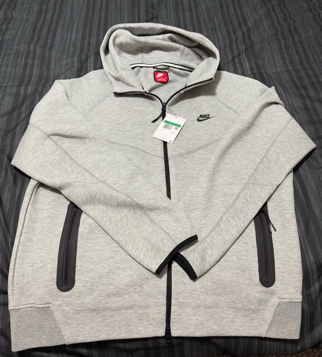 Nike Sportswear Tech Fleece Windrunner Jacket Men's XL Grey Full Zip FB7921-063