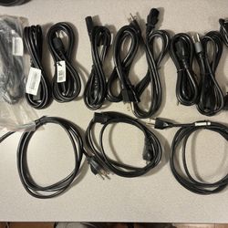Computer Power Cords (NEMA 5-15P to C13 connector) - Pack of 13