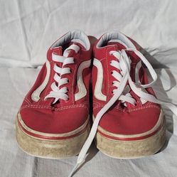 Red Pair Of Vans