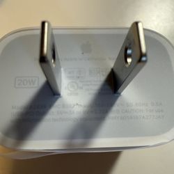 apple OEM 20 watt usb-c charger (wrapped with original packaging, no box)