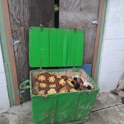 Vintage Mail Postal Cart On Wheels 