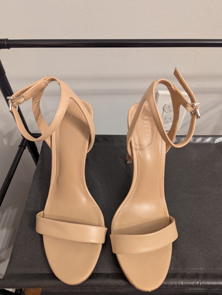 Abound Nude Tan Heels Ankle Strap Stiletto