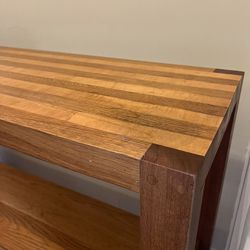 Solid Wood Butcher Block Buffet Table 