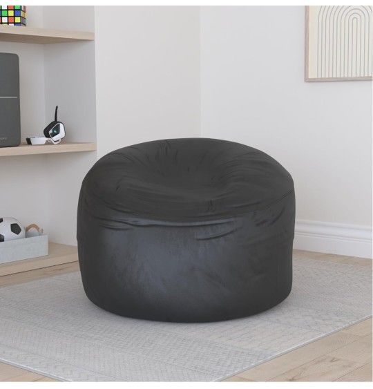 3FT Bean Bag Chair: 3' Bean Bags with Memory Foam Filled, Large Beanbag Chairs Soft Sofa with Dutch Velvet Cover-Black
