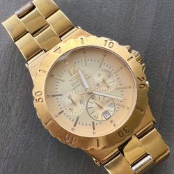 Invicta Men's 1266 Specialty Chronograph Gold Tone Dial 18k Gold Ion-Plated