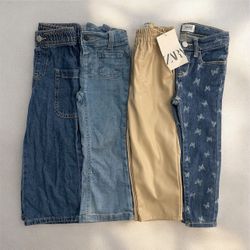 Jeans 2 left used ,2 right new 3T bundle 