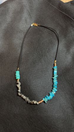 Openrein  Turquoise And Amazonite Necklace