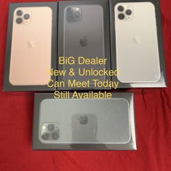 Unlocked Apple iPhone 11 Pro New $950 Or iPhone 11 Pro Max New $1100 with 2 Years AppleCare Plus Warranty I Can Meet Up 