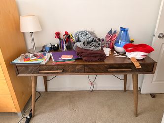 Mid-Century Modern Wood Writing Desk