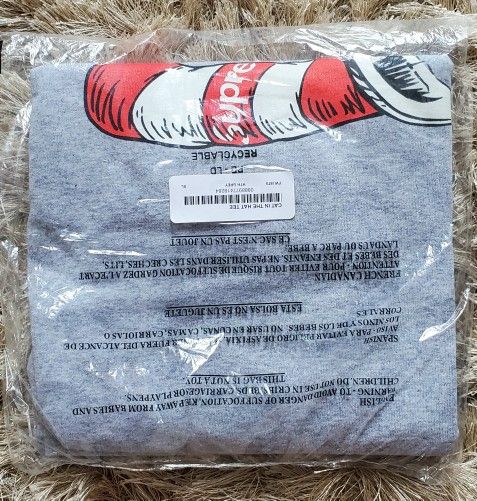 BRAND NEW| Supreme T-Shirt Cat In The Hat CITH Heather Grey, Size X-Large FW18  Tee Shirt Tshirt