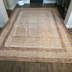 New 9x12 Neutral Machine Washable Area Rug