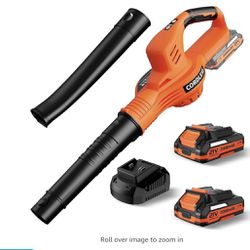 Leaf Blower Cordless with 2 Batteries and Charger, 150MPH Handheld Electric Speed Mode, 2.0Ah Battery Powered Blowers for Lawn Care, Patio, 