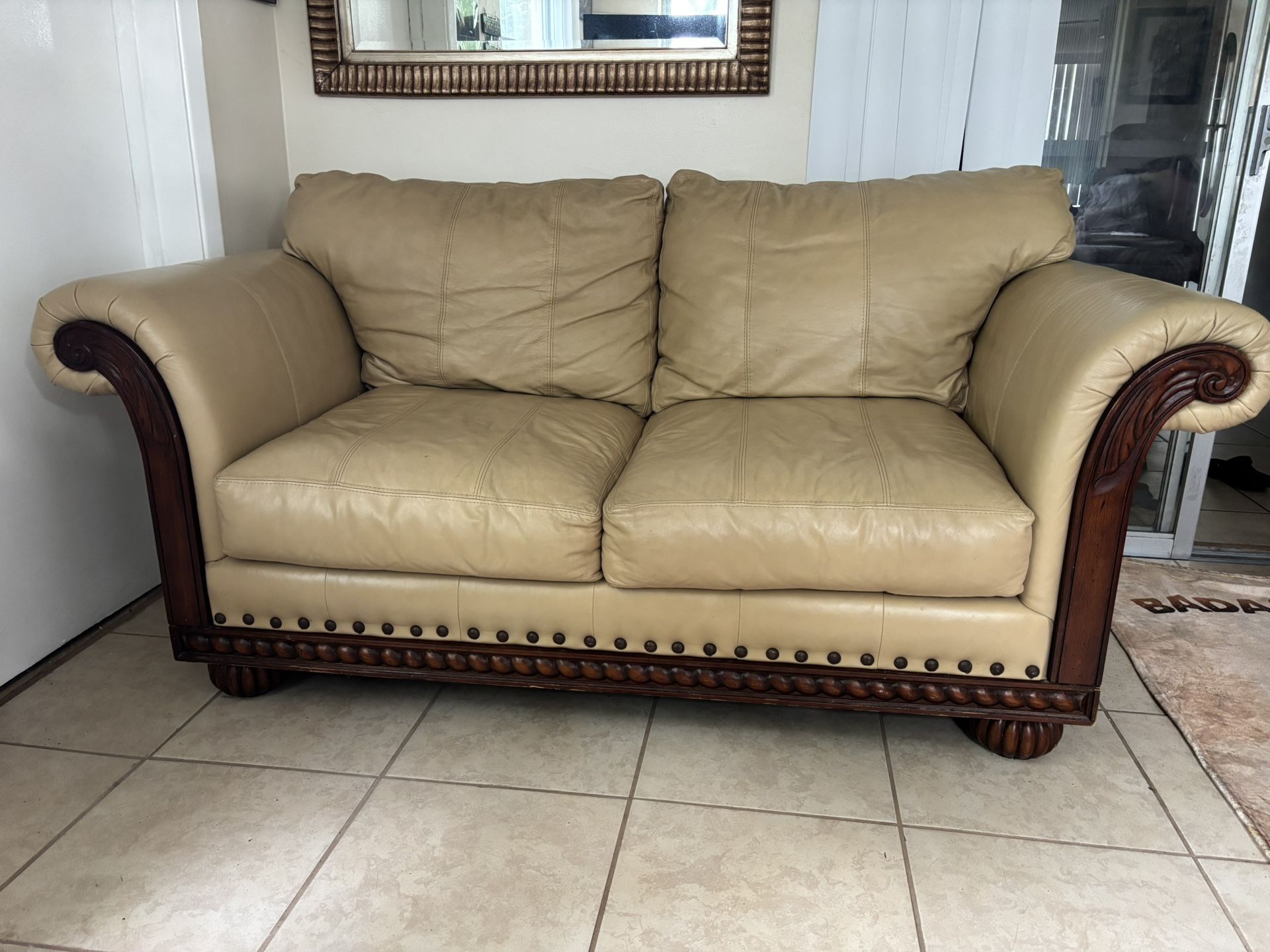 Genuine Leather Loveseat