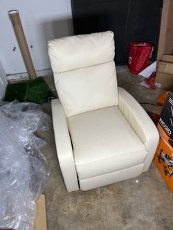 Leather recliner chair (new)