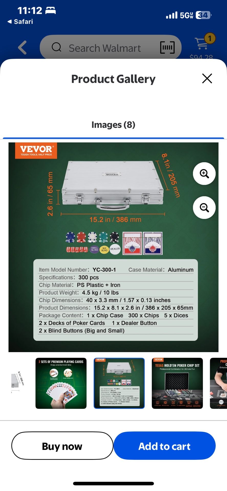 New Poker Set β Casino Style in Aluminum Case