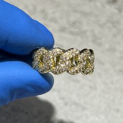 14K GOLD FILLED CUBAN LINK VVS CZ
