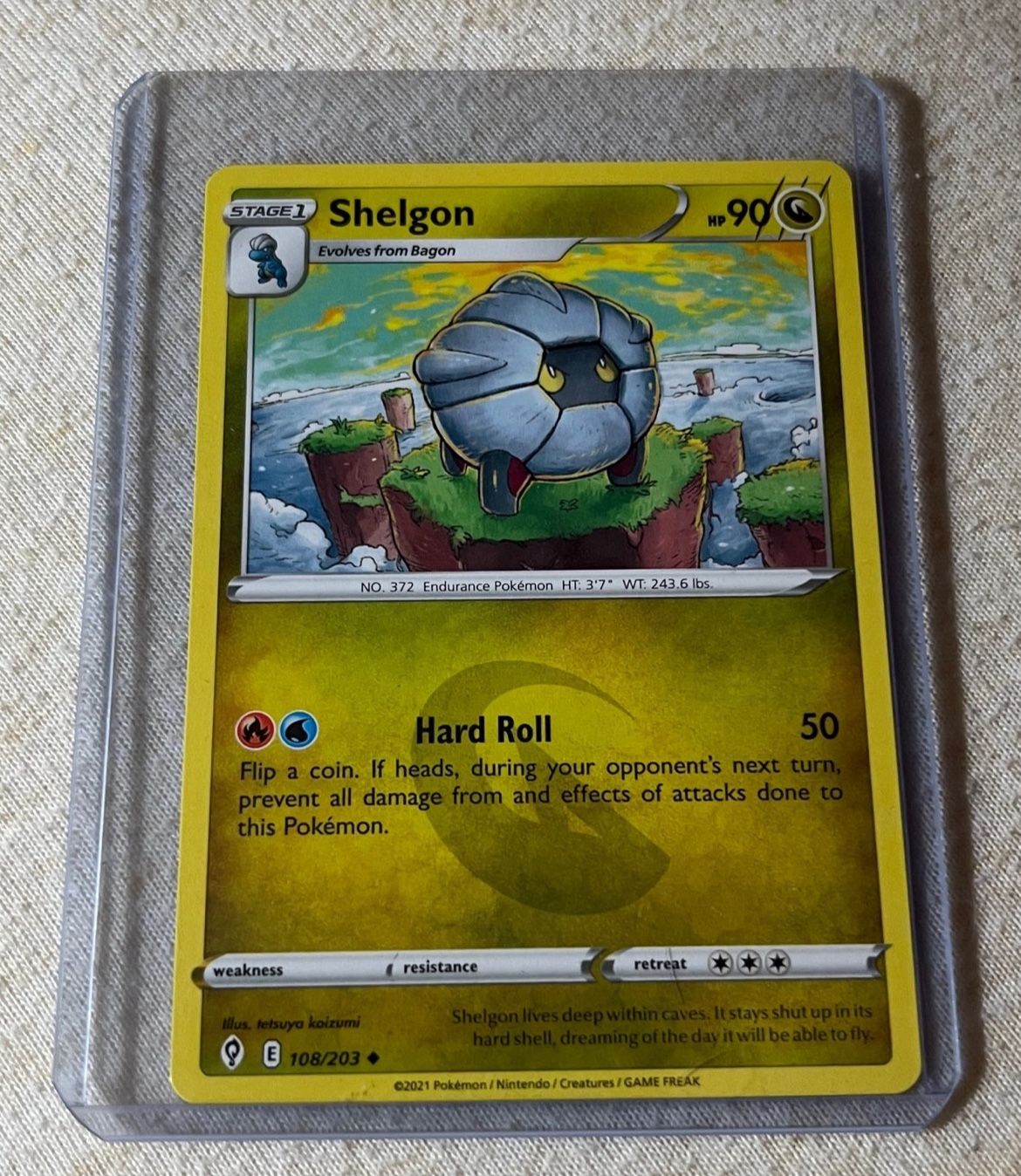 Pokemon TCG Evolving Skies Shelgon #108