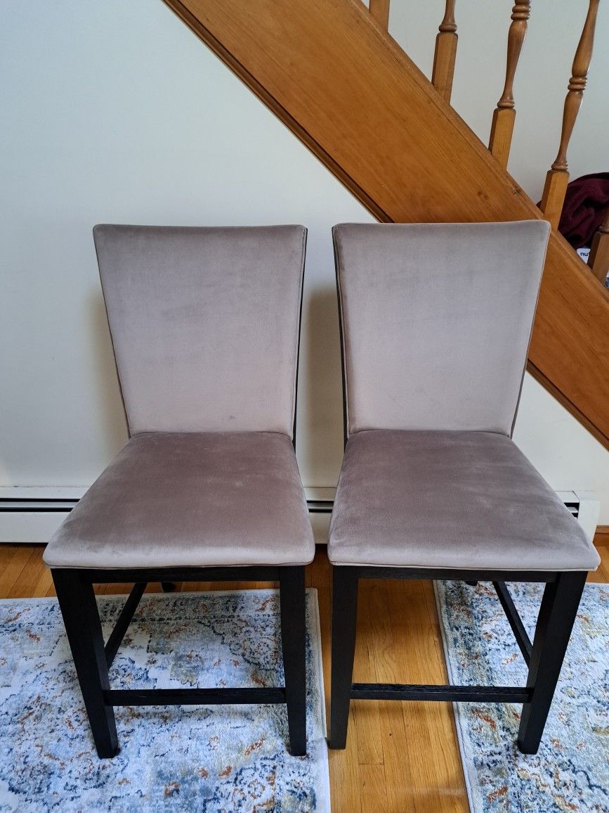 Bar Chairs, 2 pc, microfiber
