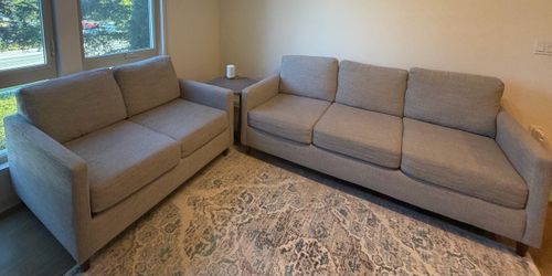 Living Spaces sofa with love seat set