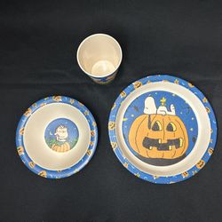 Peanuts Halloween Plate and Cup Set