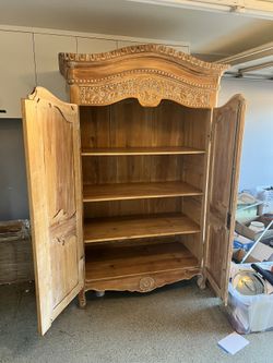 Beautiful Natural Wood Armoire