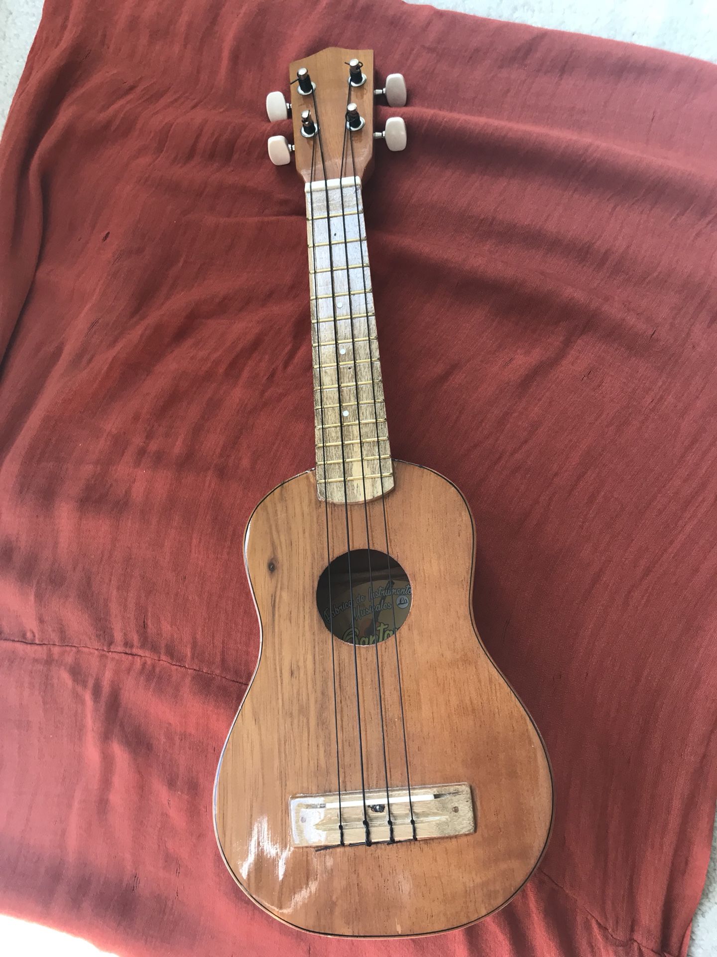 Soprano Ukulele with case, made & bought in Colombia