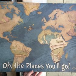 1991 Dr.suess world map canvas 