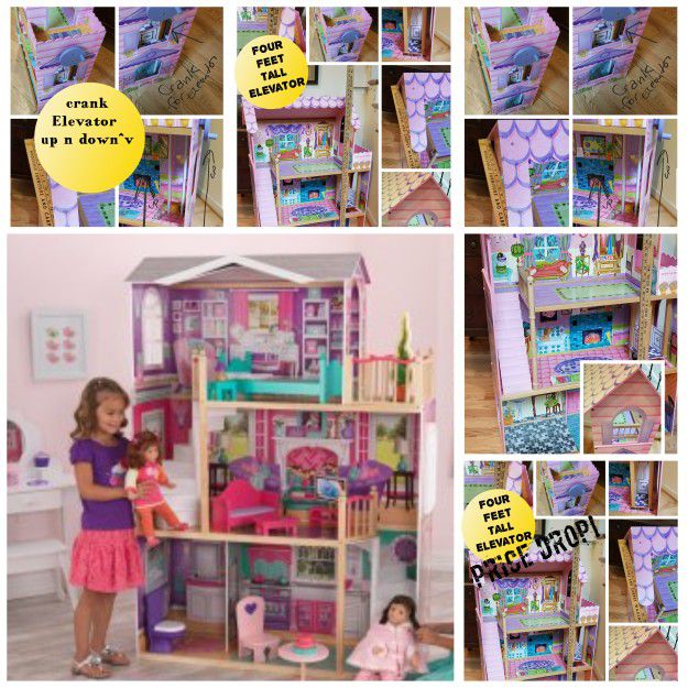 Doll house stands four feet tall