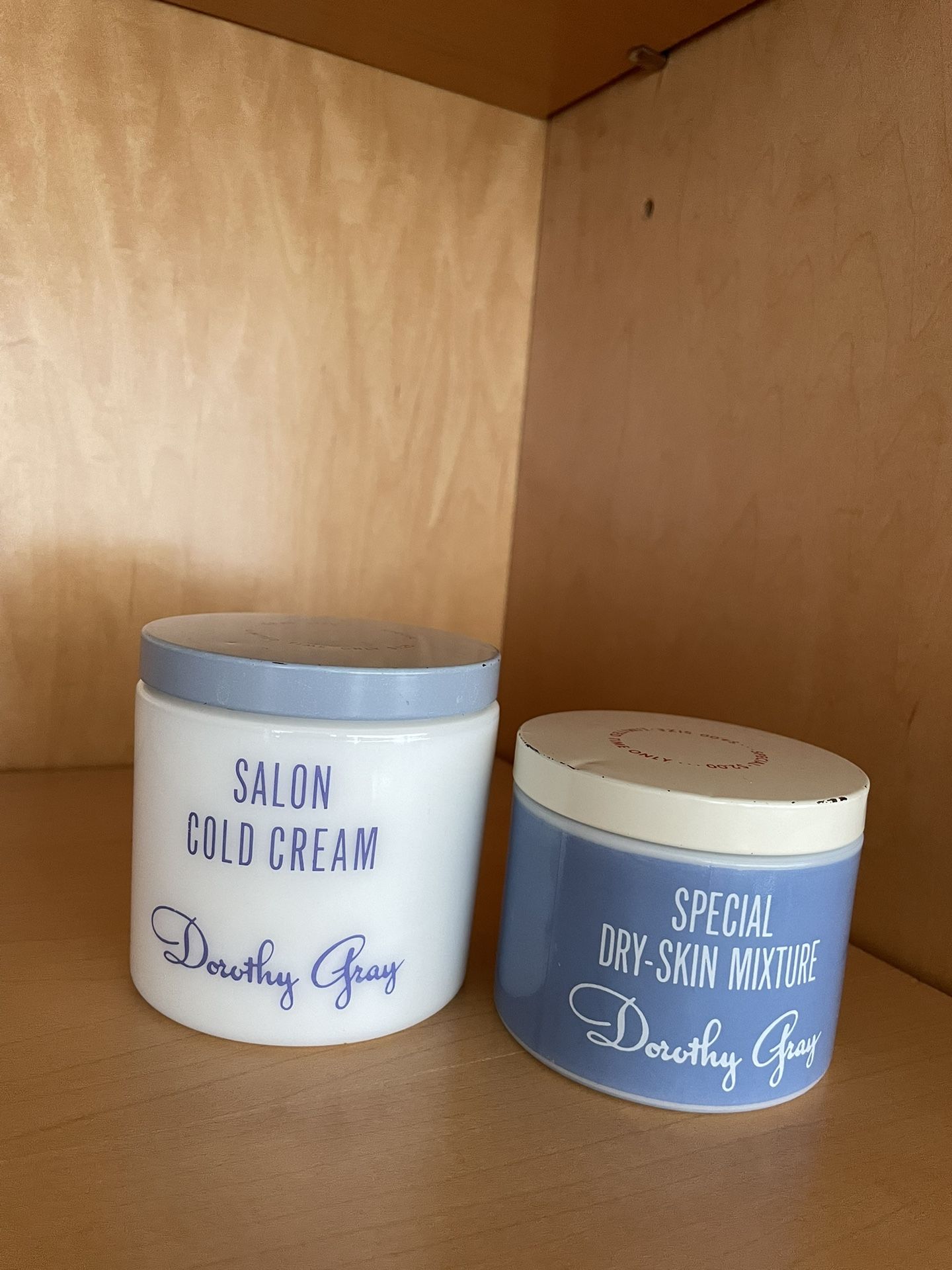 Vintage milk glass jars